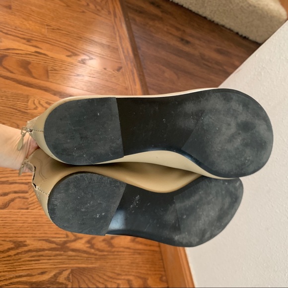 💗 3 for $20💗 Zara round toe low heel leather taupe gray boot - Picture 12 of 14